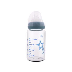 hlape.bg СТЪКЛЕНО ШИШЕ ANTI COLIC 120 МЛ MOONLIGHT BLUE