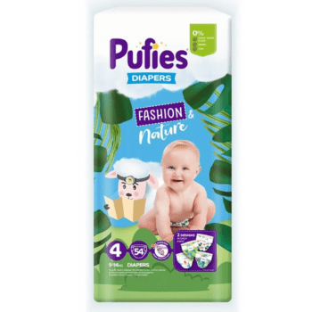 hlape.bg Пелени PUFIES FASHION & NATURE 4- ( 9-14kg.) 54бр.