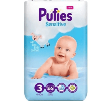 hlape.bg Пелени Pufies Sensitive 3 Midi- ( 6-10 kg.) 66 бр.