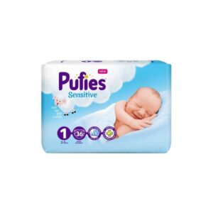 hlape.bg Пелени Pufies Sensitive 1 Newborn -( 2-5 kg.) 36 бр.