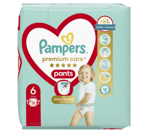 hlape.bg Гащички Pampers Premium 6 Pants - ( 15kg+) 31 бр.