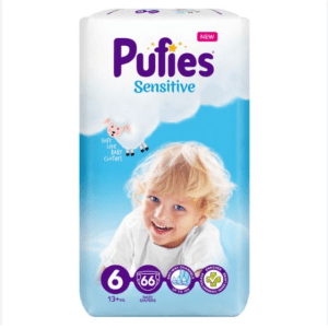 hlape.bg Пелени Pufies Sensitive 6 XL Big Pack - ( 13kg+ ) 66 бр.