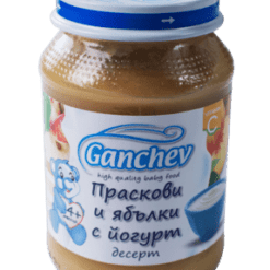 hlape.bg Ganchev Десерт Праскови и ябълки с йогурт - (4м.+) 190 gr.