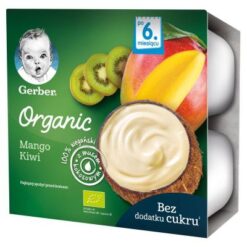 hlape.bg Nestlé Gerber Organic био плодово пюре от Киви, манго и кокос- (6м.+) 4 броя x 90 gr