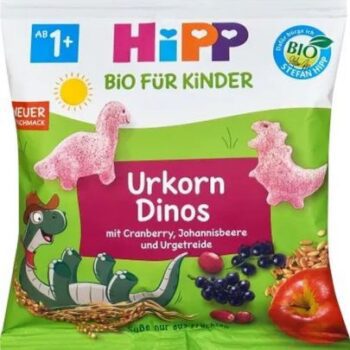 hlape.bg Hipp Био Зърнени бисквити Динозаври с плодове- (1-3г.) 30 gr