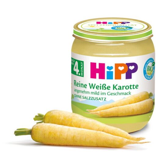 hlape.bg Hipp Био Пюре от Бял морков- (4м.+) 125 gr.