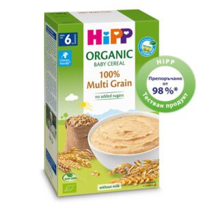 hlape.bg Hipp Био безмлечна Многозърнеста инстантна каша- (6м.+) 200 gr.