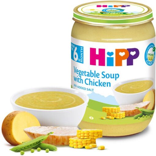 hlape.bg HiPP Био Зеленчукова супа с пиле- ( 6м.+) 190 gr.