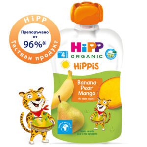 hlape.bg HiPP Био плодова закуска от Банан, круша, манго - (4м.+ ) 100 gr.