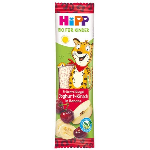 hlape.bg Hipp Био бар леопард малина с Йогурт, вишна и банан- (12м.+) 23 gr.
