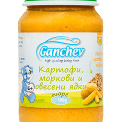 hlape.bg Ganchev Пюре от Картофи, моркови и овесени ядки- (4м.+) 190 gr.