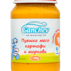 hlape.bg Ganchev Пюре от Пуешко месо с картофи и моркови- (4м.+) 190 gr.