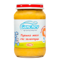 hlape.bg в Ganchev Пюре от Пуешко месо със зеленчуци- (4м.+) 190 gr.