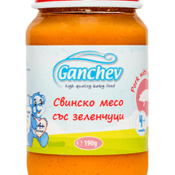 hlape.bg Ganchev Пюре от Свинско месо със зеленчуци - (4м.+) 190 gr
