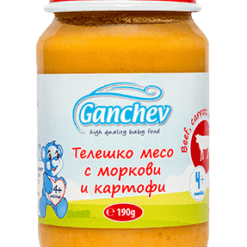 hlape.bg Ganchev Пюре от Телешко месо с моркови и картофи- (4м.+) 190 gr.