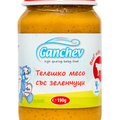 hlape.bg Ganchev Пюре от Телешко месо със зеленчуци- ( 4м.+) 190 gr.