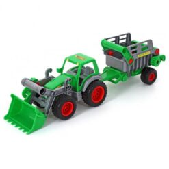 hlape.bg детски трактор с гребло и ремарке