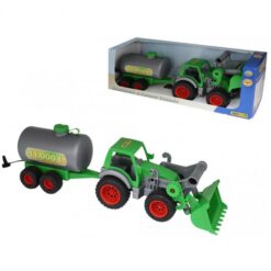 hlape.bg детски трактор с гребло и цистерна