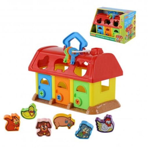 hlape.bg Polesie Toys къща сортер 12 м +