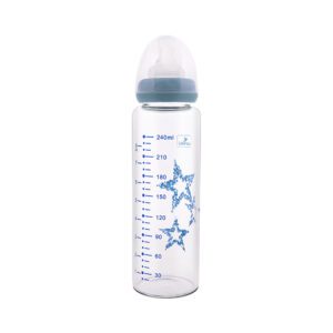 hlape.bg СТЪКЛЕНО ШИШЕ ANTI COLIC 240 МЛ MOONLIGH BLUE